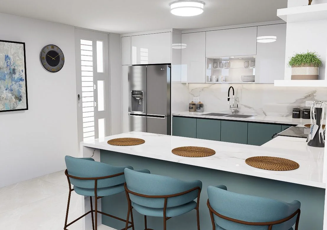 Cocina en PVC de lujo por Ortiz Kitchen Quality